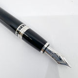 Cross Peerless 125 Black Obsidian Lacquer Fountain Pen - Medium 18kt Gold Nib