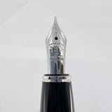 Cross Peerless 125 Black Obsidian Lacquer Fountain Pen - Medium 18kt Gold Nib