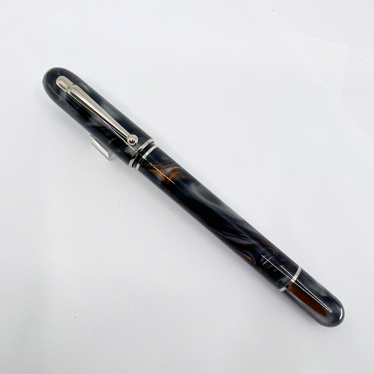 Dunhill Sidecar Gray & Orange Marbled Lacquer Rollerball