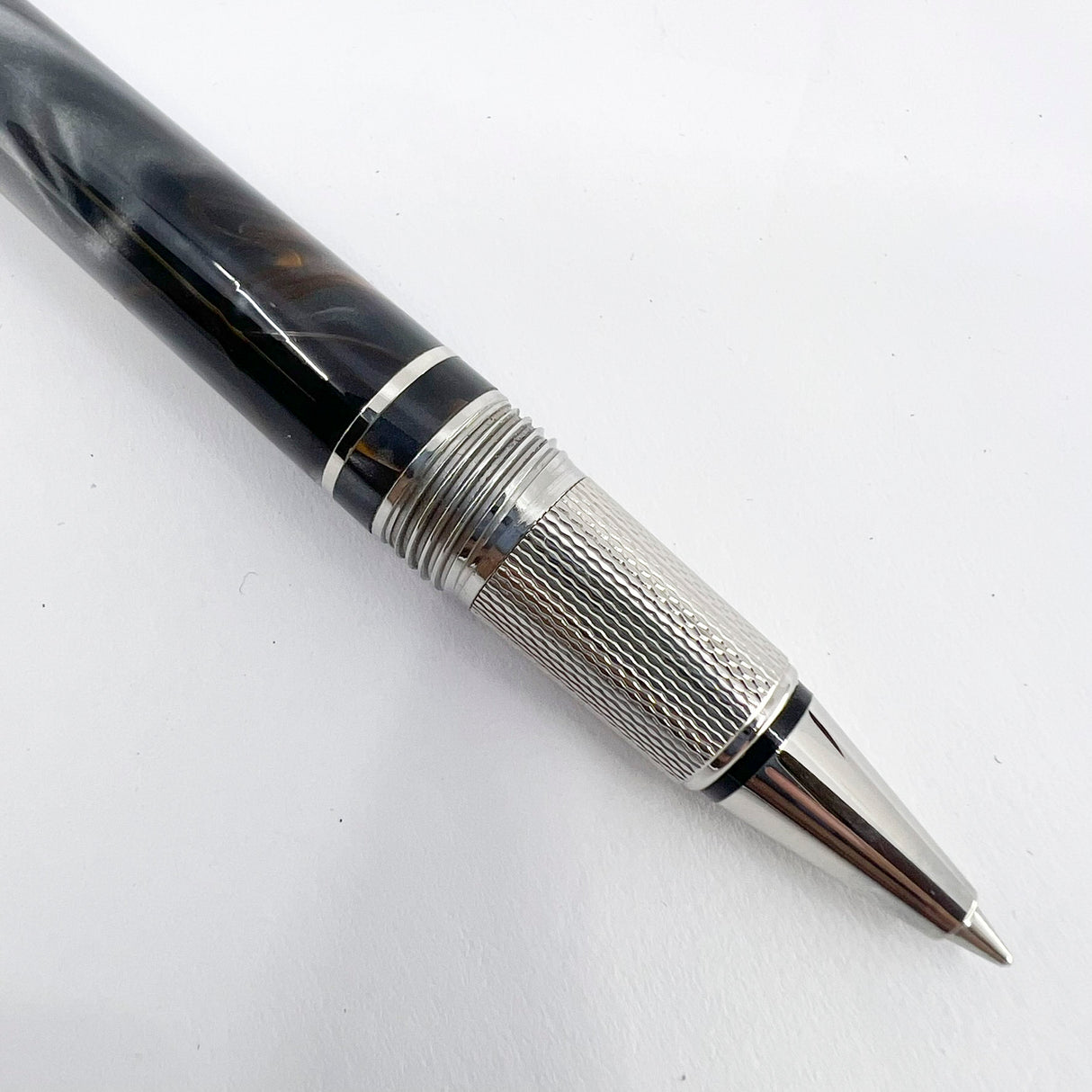 Dunhill Sidecar Gray & Orange Marbled Lacquer Rollerball
