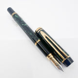 Waterman Rhapsody Marbled Mineral Green Fountain Pen - Fine 18kt Gold Nib