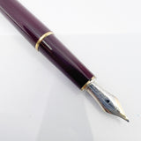 Montblanc #144 Bordeaux Resin Fountain Pen - Medium 14kt Gold Nib