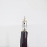 Montblanc #144 Bordeaux Resin Fountain Pen - Medium 14kt Gold Nib