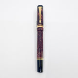 Parker International Maroon Marble Duofold Fountain Pen (Circa 1990) - Fine 18kt Gold Nib