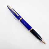 Waterman Royal Blue Carene Fountain Pen - Fine 18kt Gold Nib