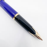 Waterman Royal Blue Carene Fountain Pen - Fine 18kt Gold Nib