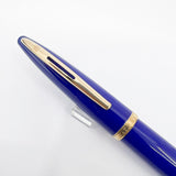 Waterman Royal Blue Carene Fountain Pen - Fine 18kt Gold Nib