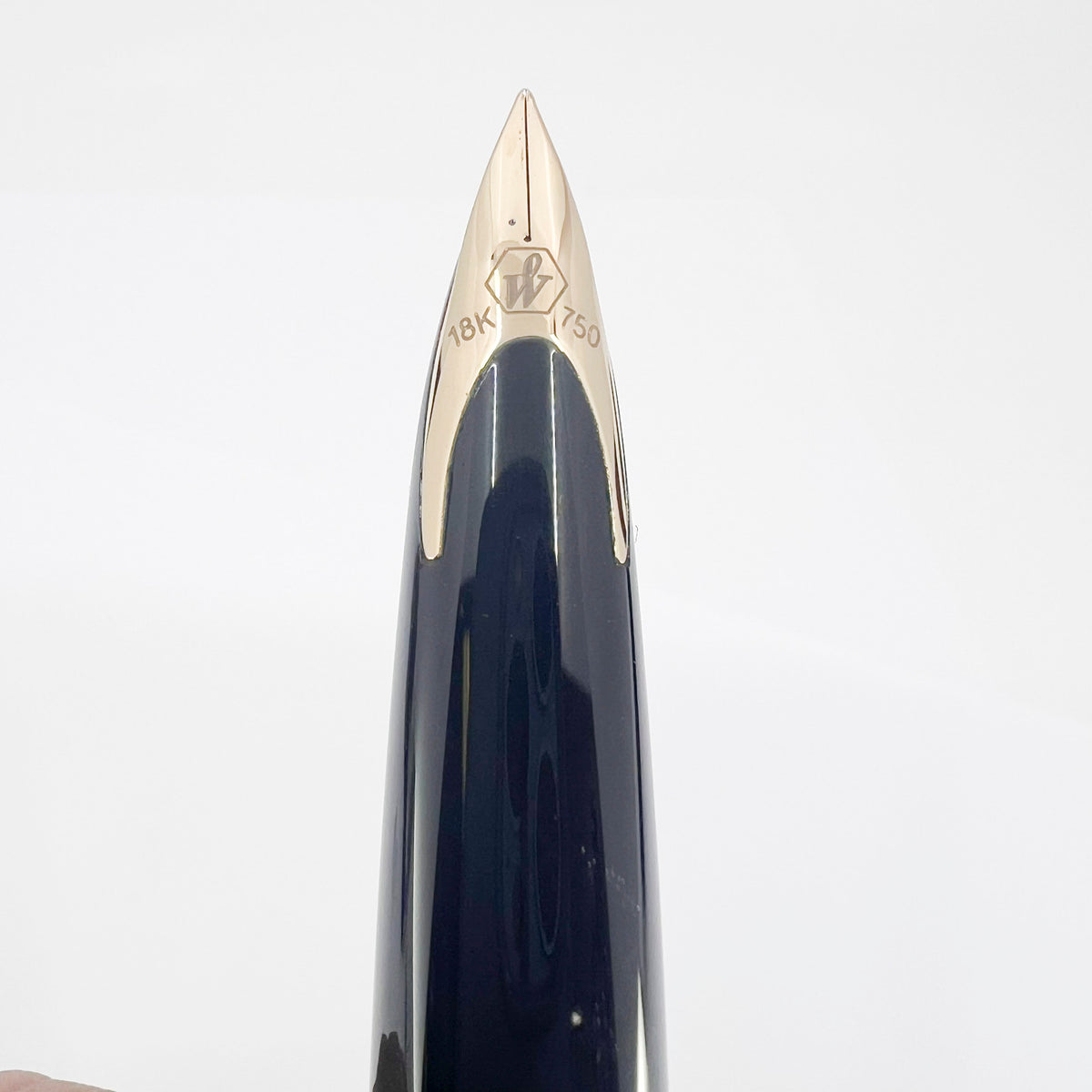 Waterman Royal Blue Carene Fountain Pen - Fine 18kt Gold Nib