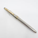 Montblanc Meisterstück Solitaire Barleycorn Sterling Silver  #144 Fountain Pen - Fine 14kt Gold Nib
