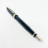 OMAS Oversized Blue/Black #360 Triangulated Fountain Pen - Fine 18kt Gold Nib