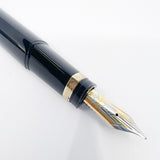 OMAS Oversized Blue/Black #360 Triangulated Fountain Pen - Fine 18kt Gold Nib