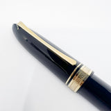 OMAS Oversized Blue/Black #360 Triangulated Fountain Pen - Fine 18kt Gold Nib
