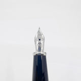 Cartier Diabolo Brushed Stainless Steel Fountain Pen - Medium 18kt Gold Nib