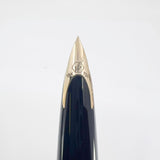 Waterman Carene Deluxe Green Barrel/Gold-Plated Fluted Cap Fountain Pen - Fine 18kt Gold Nib