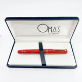 OMAS for  Armando Simoni Club/1990's -   Milord Paragon Coral Fountain Pen - Oblique  Broad 18kt Gold Nib