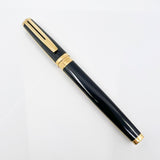 Waterman Oversized Exception 4-Sided "Night & Day" Gold-Plated Striped Fountain Pen - Broad 18kt Gold Nib