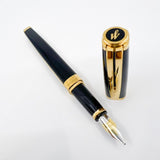 Waterman Oversized Exception 4-Sided "Night & Day" Gold-Plated Striped Fountain Pen - Broad 18kt Gold Nib