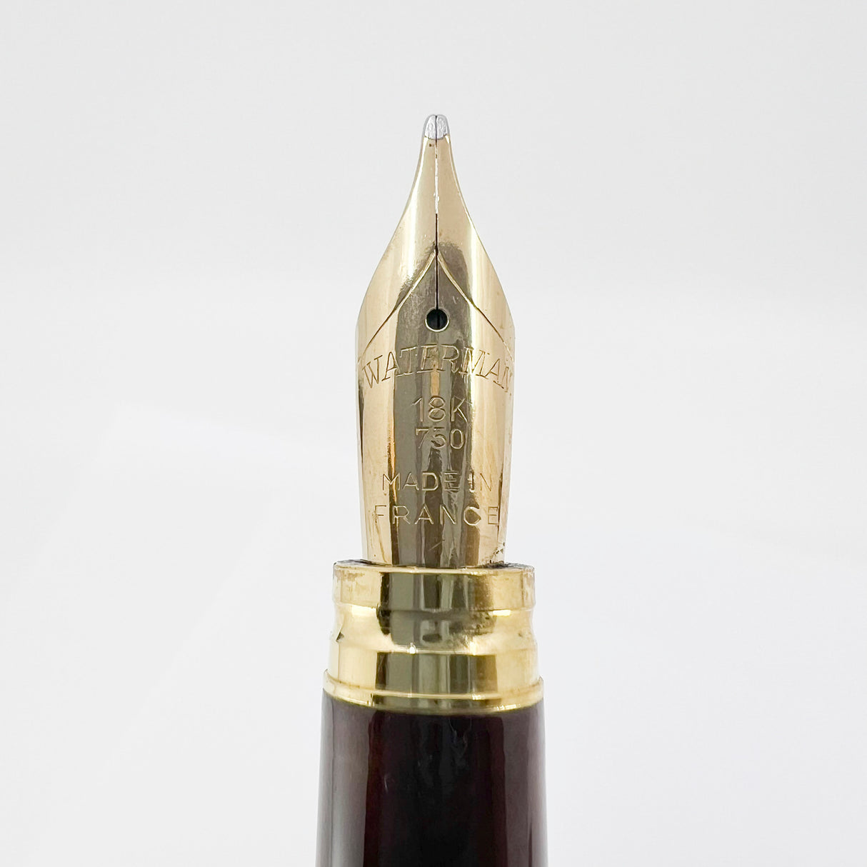 Waterman Gentleman Marbled Brown/Beige Lacquer Fountain Pen - Broad 18kt Gold Nib