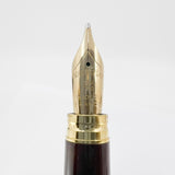 Waterman Gentleman Marbled Brown/Beige Lacquer Fountain Pen - Broad 18kt Gold Nib
