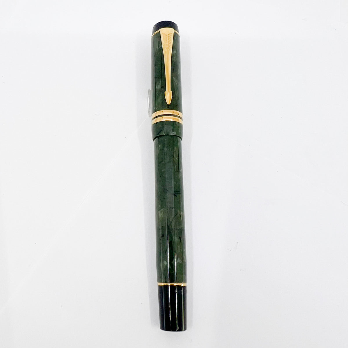 Parker Duofold Jade Marble (Grayish Green) Rollerball - Circa 2000