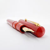 OMAS for  Armando Simoni Club/1990's -   Milord Paragon Coral Fountain Pen - Oblique  Broad 18kt Gold Nib