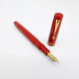 OMAS for  Armando Simoni Club/1990's -   Milord Paragon Coral Fountain Pen - Oblique  Broad 18kt Gold Nib