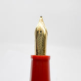 OMAS for  Armando Simoni Club/1990's -   Milord Paragon Coral Fountain Pen - Oblique  Broad 18kt Gold Nib