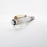 Montblanc Doue Classique Ballpoint - Sterling Silver Pinstriped Cap
