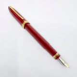 OMAS #360 Triangular Body Burgundy Fountain Pen - Medium 18kt Gold Nib