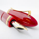 OMAS #360 Triangular Body Burgundy Fountain Pen - Medium 18kt Gold Nib