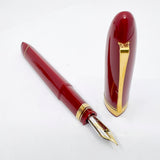 OMAS #360 Triangular Body Burgundy Fountain Pen - Medium 18kt Gold Nib