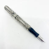 Aurora Benvenuto Cellini Sterling Silver Limited Edition Fountain Pen - Medium 18kt Gold Nib