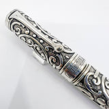 Aurora Benvenuto Cellini Sterling Silver Limited Edition Fountain Pen - Medium 18kt Gold Nib