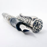 Aurora Benvenuto Cellini Sterling Silver Limited Edition Fountain Pen - Medium 18kt Gold Nib