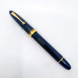 OMAS Ogiva Black Vegetal Resin Fluted Fountain Pen - Extra Fine 18kt Gold Nib - Cartridge Fill