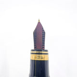 OMAS Ogiva Black Vegetal Resin Fluted Fountain Pen - Extra Fine 18kt Gold Nib - Cartridge Fill