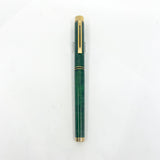 Sheaffer Full Size Targa Marbled Green Ronce Lacque Fountain Pen - Fine 14kt Gold Nib