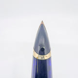 Waterman Edson Blue Translucent Fountain Pen - Fine 18kt Gold Nib