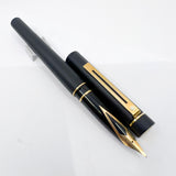 Sheaffer Full Size Targa Matte Black Fountain Pen - Medium 14kt Gold Nib