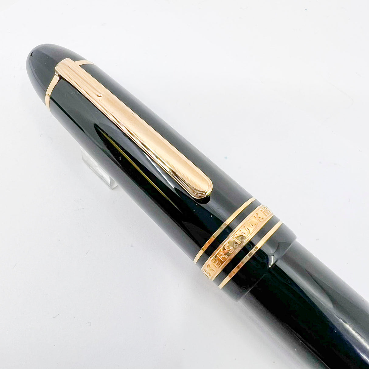 Montblanc Special Order Meisterstuck #149 (Largest) Fountain Pen - Bespoke Fine 18kt Gold Nib with Authentic  Ruby  Embedded + Special Nib Engraving