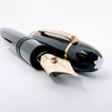 Montblanc Special Order Meisterstuck #149 (Largest) Fountain Pen - Bespoke Fine 18kt Gold Nib with Authentic  Ruby  Embedded + Special Nib Engraving