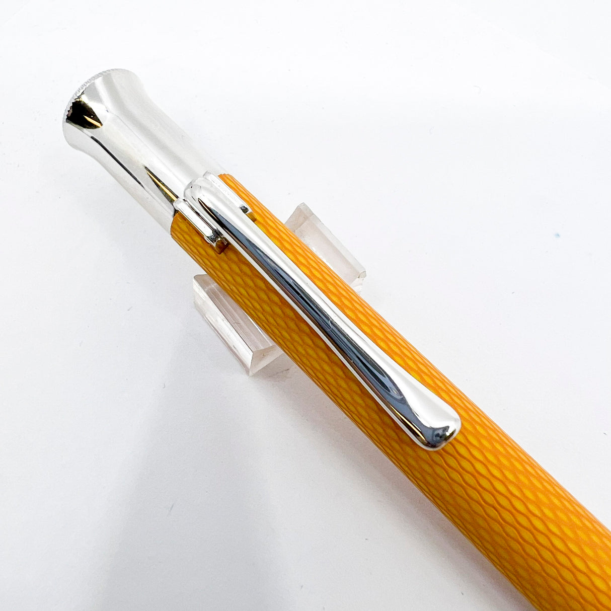 Graf Von Faber Castell Yellow Resin Guilloche Ballpoint Pen