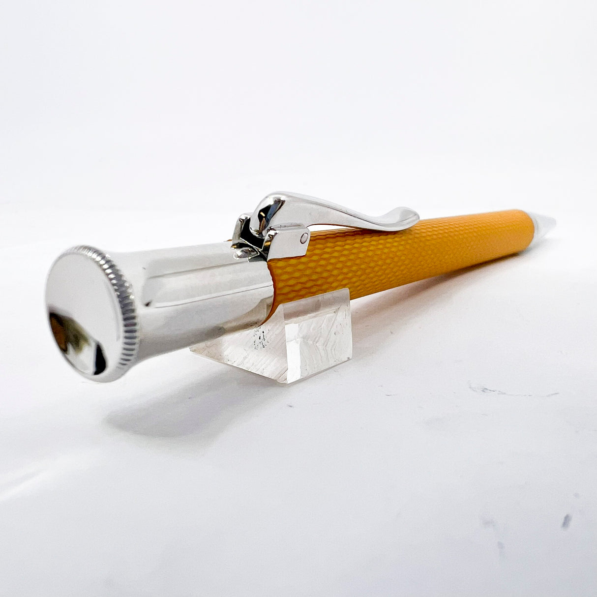 Graf Von Faber Castell Yellow Resin Guilloche Ballpoint Pen