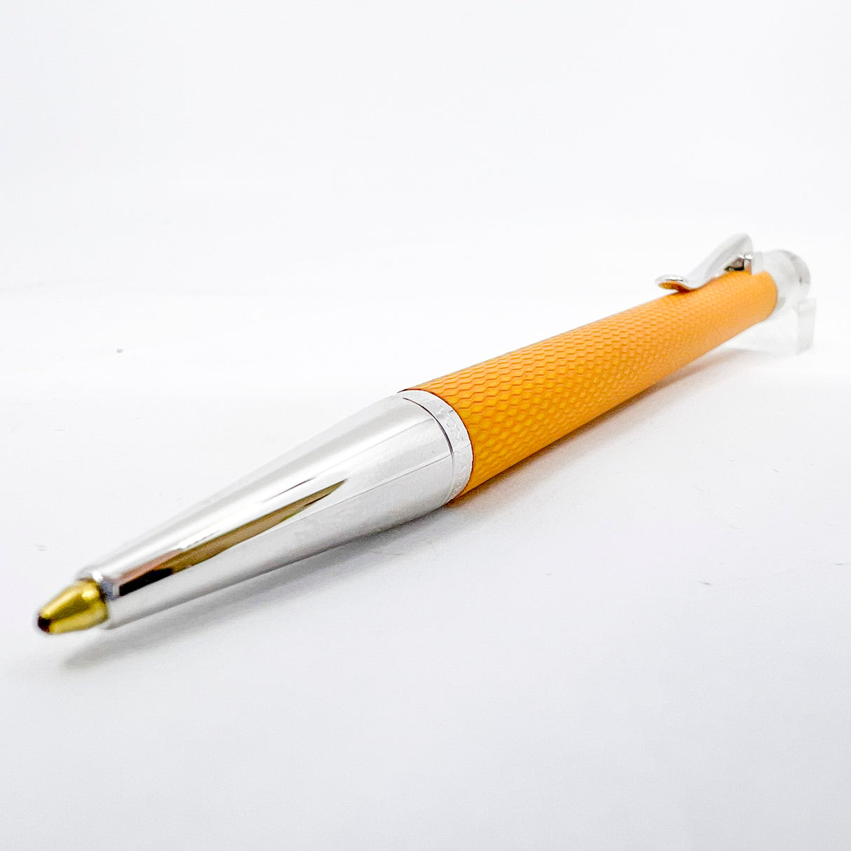 Graf Von Faber Castell Yellow Resin Guilloche Ballpoint Pen