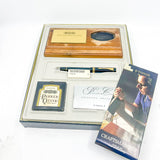 Parker Centennial (Largest Size) Black Duofold Fountain Pen  - Special Presentation Box & Contents for the 100th Anniversary of the Parker Pen Company - Medium 18kt Gold Nib