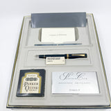 Parker Centennial (Largest Size) Black Duofold Fountain Pen  - Special Presentation Box & Contents for the 100th Anniversary of the Parker Pen Company - Medium 18kt Gold Nib