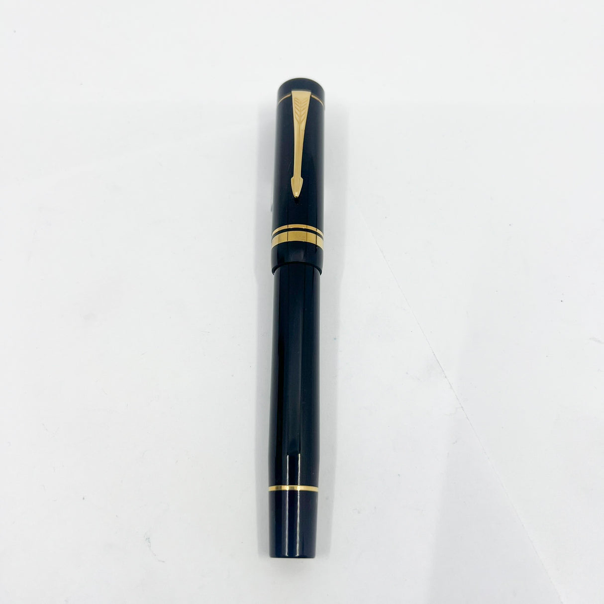 Parker Centennial (Largest Size) Black Duofold Fountain Pen  - Special Presentation Box & Contents for the 100th Anniversary of the Parker Pen Company - Medium 18kt Gold Nib