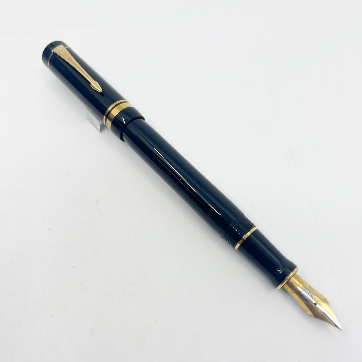 Parker Centennial (Largest Size) Black Duofold Fountain Pen  - Special Presentation Box & Contents for the 100th Anniversary of the Parker Pen Company - Medium 18kt Gold Nib