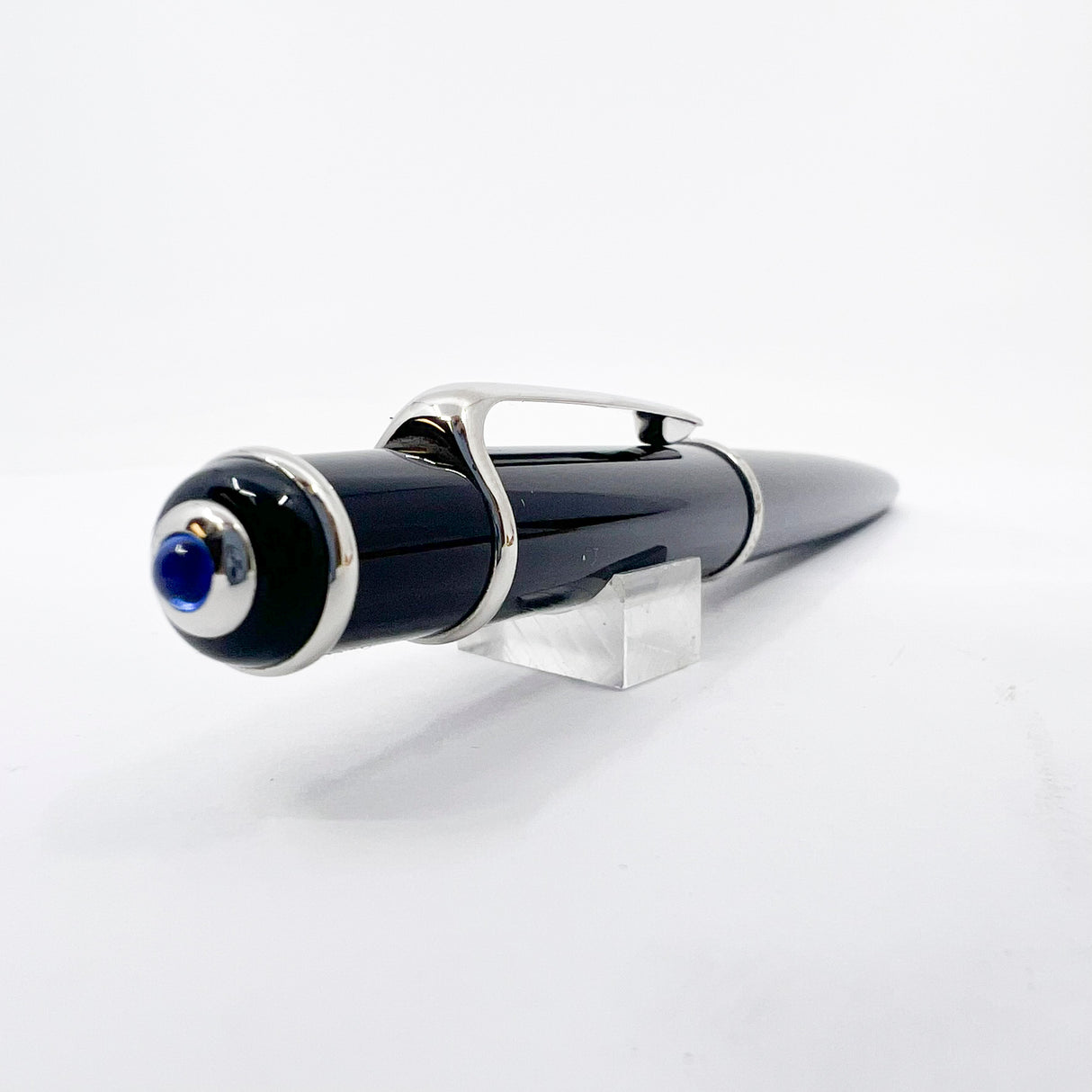 Cartier Diabolo Black Ballpoint Pen - Platinum-Plated Trim