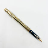 Sheaffer Full-Size Targa Gold-Plated Medici Fountain Pen - Fine 14kt Gold Nib